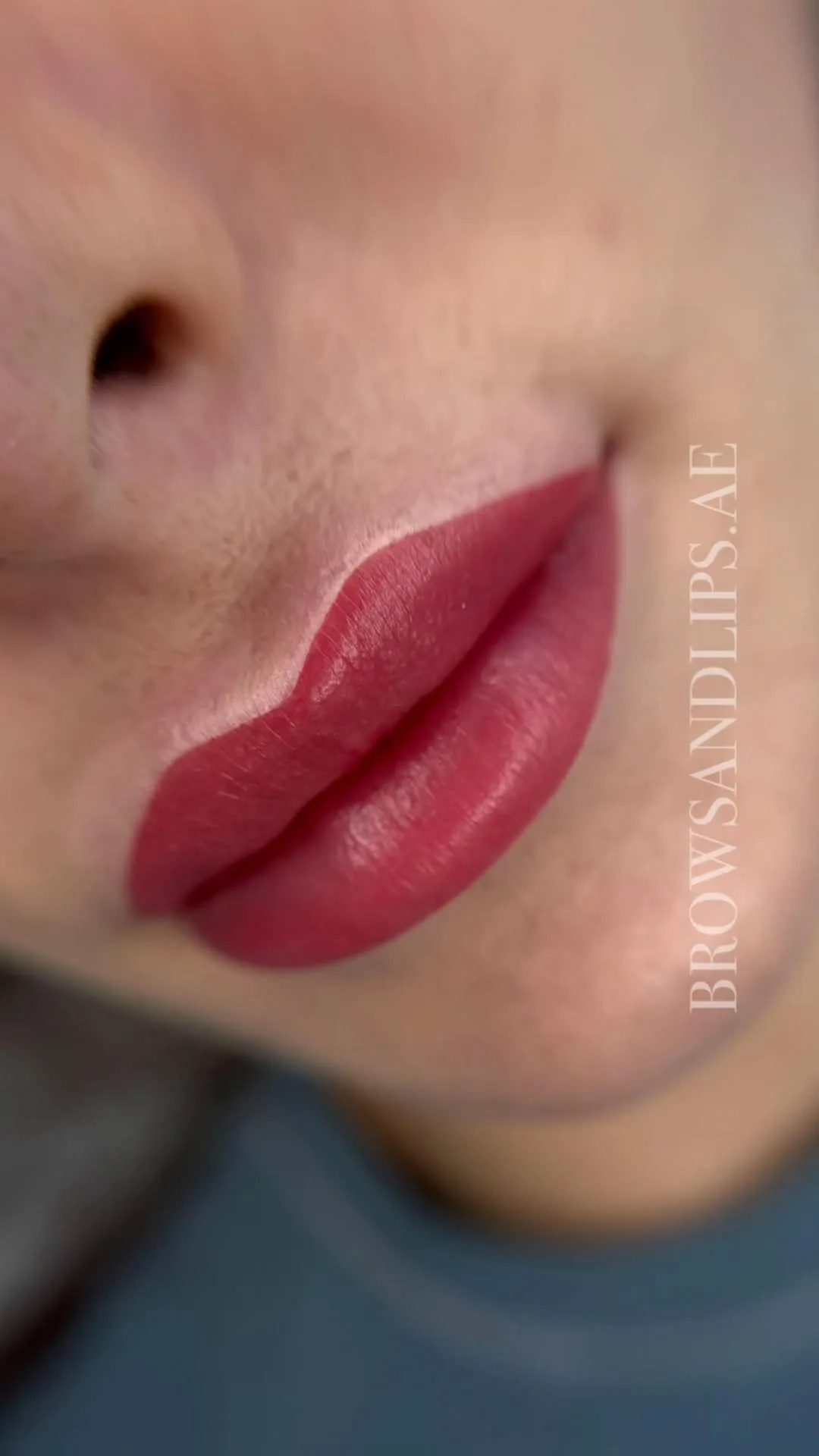 Lip blush tattoo result — Dubai client