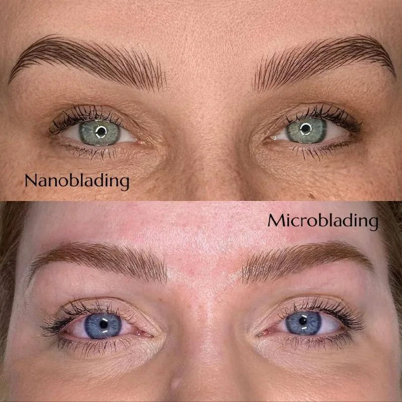Nanoblading vs Microblading comparison — Dubai