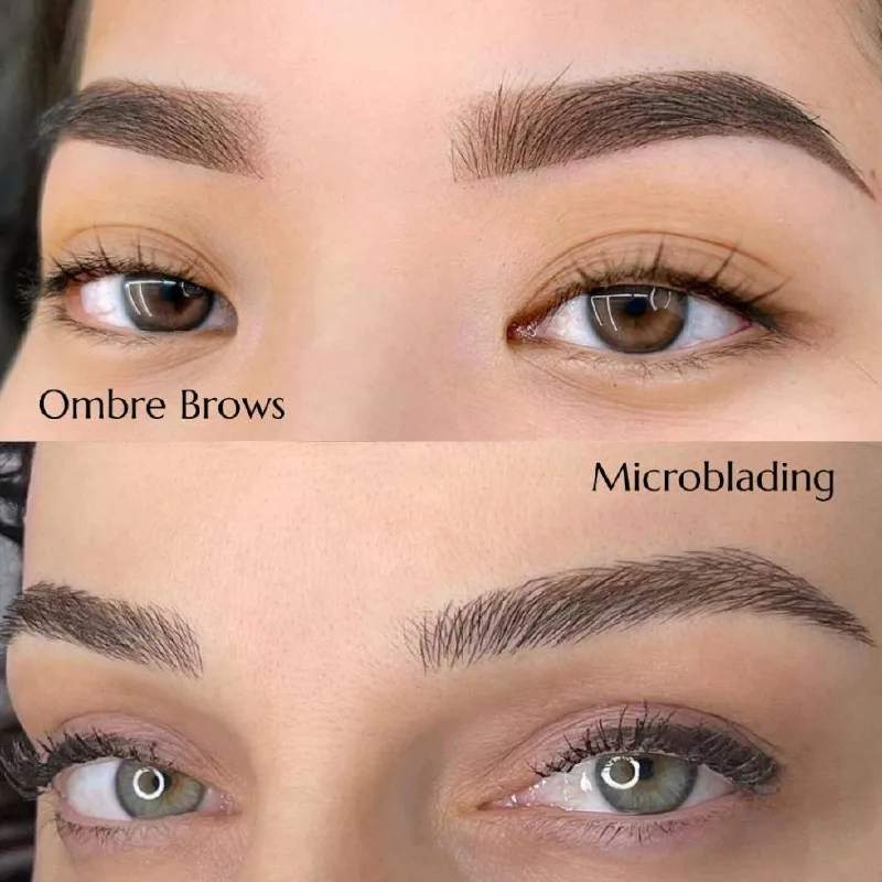 Ombre vs Microblading comparison — Dubai